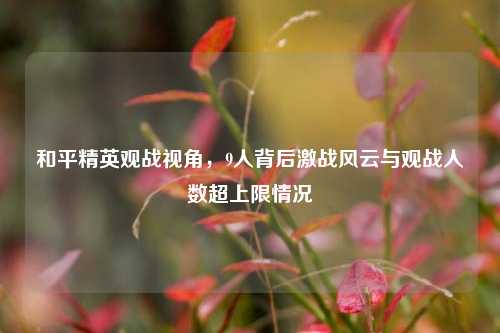 和平精英观战视角，9人背后激战风云与观战人数超上限情况