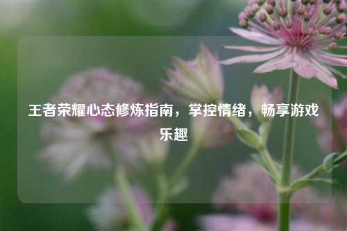 王者荣耀心态修炼指南，掌控情绪，畅享游戏乐趣