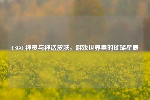 CSGO 神灵与神话皮肤，游戏世界里的璀璨星辰