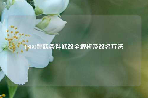 CSGO跳跃条件修改全解析及改名方法