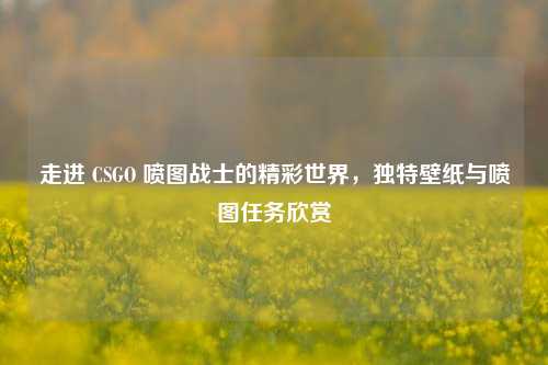 走进 CSGO 喷图战士的精彩世界，独特壁纸与喷图任务欣赏